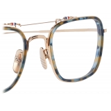 Thom Browne - Navy Tortoise Retangular Aviator Sunglasses - Thom Browne Eyewear