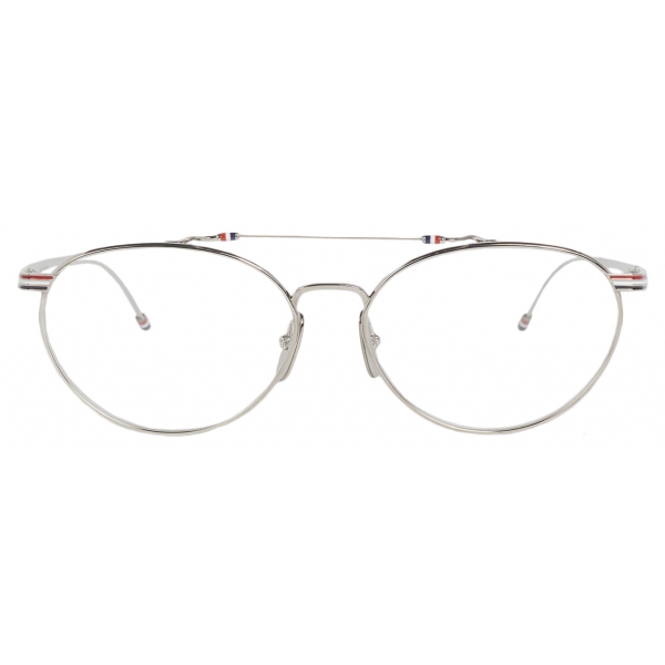Thom Browne - Silver Oval Aviator Glasses - Thom Browne Eyewear