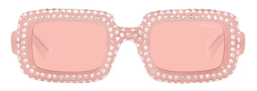 Logo square sunglasses in pink - Miu Miu | Mytheresa