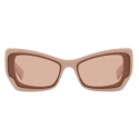 Miu Miu - Miu Miu Logo Sunglasses - Rectangular - Pink Opal - Sunglasses - Miu Miu Eyewear
