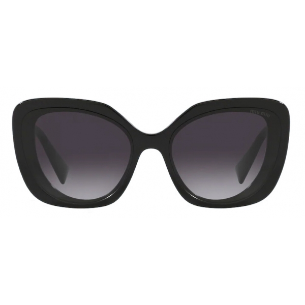 Miu Miu - Occhiali Miu Miu Logo - Rettangolari - Cristallo Nero - Occhiali da Sole - Miu Miu Eyewear