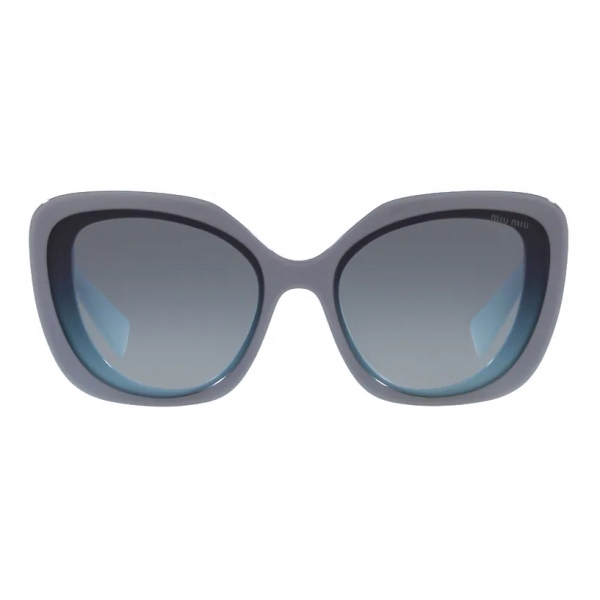 Miu Miu - Miu Miu Logo Sunglasses - Rectangular - Sky Blue - Sunglasses - Miu Miu Eyewear