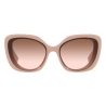 Miu Miu - Occhiali Miu Miu Logo - Rettangolari - Rosa Opale - Occhiali da Sole - Miu Miu Eyewear