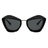 Miu Miu - Occhiali Miu Miu Charms - Geometrici - Nero Diamante - Occhiali da Sole - Miu Miu Eyewear