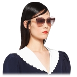 Miu Miu - Miu Miu Charms Sunglasses - Geometric - Mauve Crystal Diamond - Sunglasses - Miu Miu Eyewear
