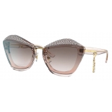 Miu Miu - Miu Miu Charms Sunglasses - Geometric - Mauve Crystal Diamond - Sunglasses - Miu Miu Eyewear