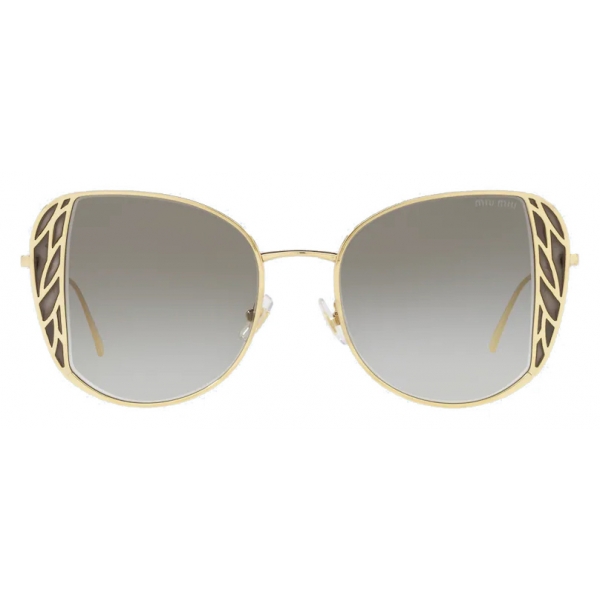 Miu Miu - Miu Miu Eyewear Collection Sunglasses - Butterfly - Gold Anthracite - Sunglasses - Miu Miu Eyewear