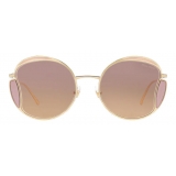 Miu Miu - Miu Miu Eyewear Collection Sunglasses - Round - Pale Gold Camellia - Sunglasses - Miu Miu Eyewear