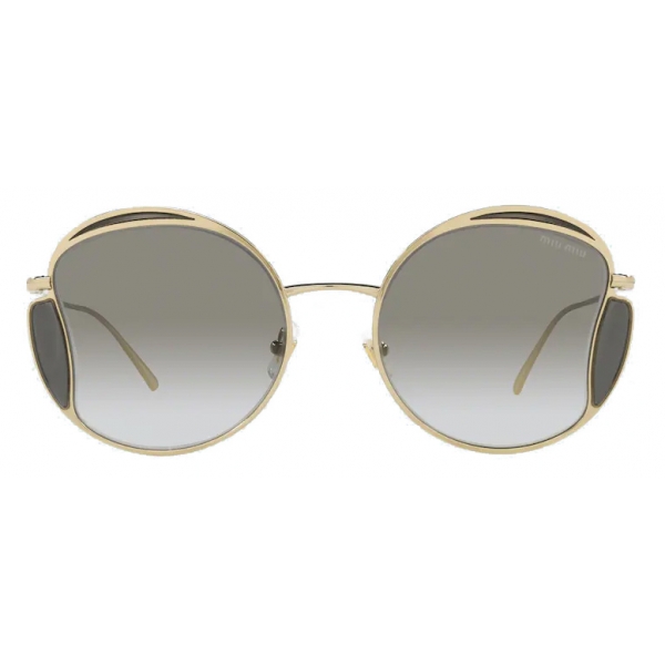 Miu Miu - Miu Miu Eyewear Collection Sunglasses - Round - Gold Anthracite - Sunglasses - Miu Miu Eyewear