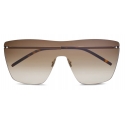 Yves Saint Laurent - SL 463 Shield Sunglasses - Light Gold Brown - Sunglasses - Saint Laurent Eyewear