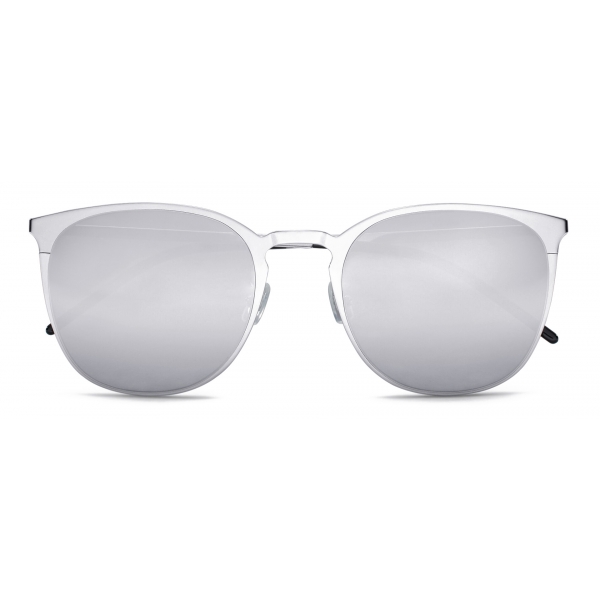 Yves Saint Laurent - SL 445/F Slim Sunglasses - Oxidized Silver - Sunglasses - Saint Laurent Eyewear