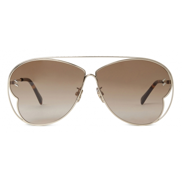 Stella McCartney - Butterfly Sunglasses - Shiny Gold Brown - Sunglasses - Stella McCartney Eyewear