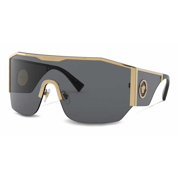 Versace - Sunglasses Shield Medusa Halo - Grey Gold - Sunglasses - Versace Eyewear