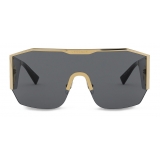 Versace - Sunglasses Shield Medusa Halo - Grey Gold - Sunglasses - Versace Eyewear