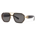 Versace - Occhiale da Sole Navigator Vintage Icon - Havana - Occhiali da Sole - Versace Eyewear