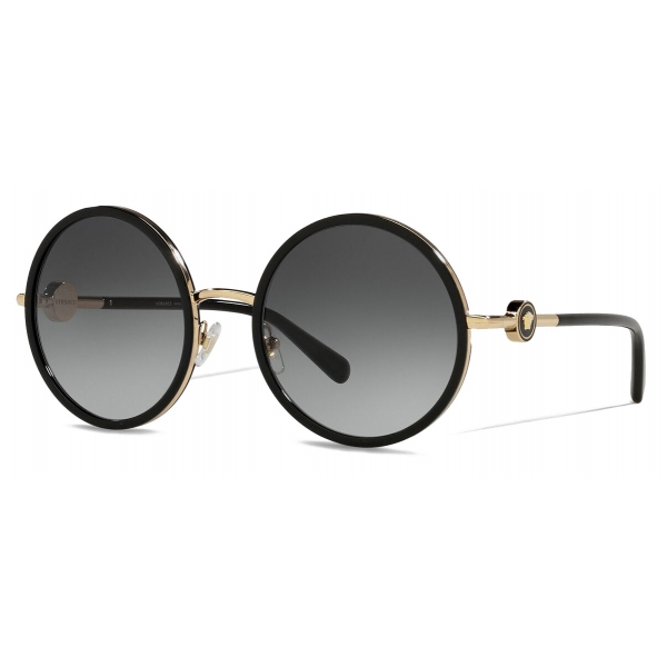 Versace - Sunglasses Enamel Medusa Round - Black - Sunglasses - Versace Eyewear