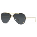 Versace - Occhiale da Sole Medusa Glam Pilot - Nero Oro - Occhiali da Sole - Versace Eyewear