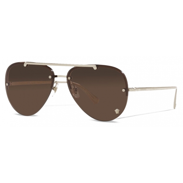 Versace - Sunglasses Medusa Glam Pilot - Brown - Sunglasses - Versace Eyewear