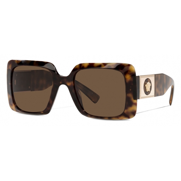 Versace - Sunglasses Medusa Stud Squared - Havana - Sunglasses - Versace Eyewear