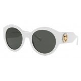 Versace - Sunglasses Round Medusa Crystal - White - Sunglasses - Versace Eyewear