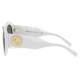 Versace - Occhiale da Sole Rotondi Medusa Cristallo - Bianco - Occhiali da Sole - Versace Eyewear