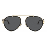 Versace - Occhiale da Sole Vintage Icon Pilot Clip-On - Nero Oro - Occhiali da Sole - Versace Eyewear