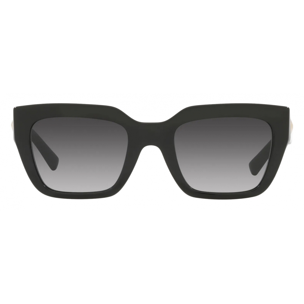 Valentino - Square Acetate Sunglasses with Roman Stud - Black - Valentino  Eyewear - Avvenice