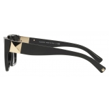 Valentino - Occhiale da Sole Squadrati in Acetato Roman Stud - Nero - Valentino Eyewear