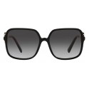 Valentino - Square Sunglasses in Vlogo Signature Acetate - Black - Valentino Eyewear