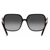 Valentino - Square Sunglasses in Vlogo Signature Acetate - Black - Valentino Eyewear