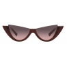 Valentino - Cat-Eye Sunglasses in Acetate with Roman Stud - Havana Burgundy - Valentino Eyewear