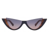 Valentino - Cat-Eye Sunglasses in Acetate with Roman Stud - Havana Blue - Valentino Eyewear
