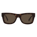 Valentino - Rectangular Sunglasses in Acetate VLTN - Havana Brown - Valentino Eyewear
