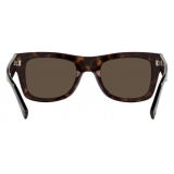 Valentino - Rectangular Sunglasses in Acetate VLTN - Havana Brown - Valentino Eyewear