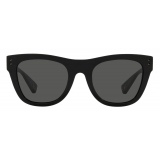 Valentino - Occhiale da Sole Rettangolare in Acetato - Nero Grigio - Valentino Eyewear