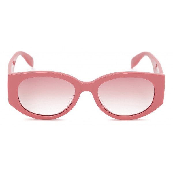 Alexander McQueen - McQueen Graffiti Oval Sunglasses - Pink - Alexander ...