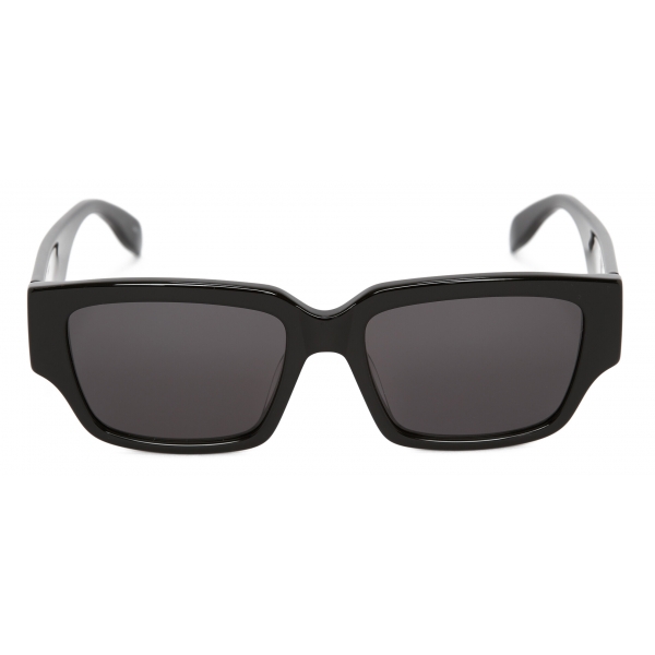 Alexander McQueen - McQueen Graffiti Rectangular Sunglasses - Black Red - Alexander McQueen Eyewear