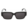 Alexander McQueen - Occhiali da Sole Rettangolari McQueen Graffiti - Nero Rosso - Alexander McQueen Eyewear