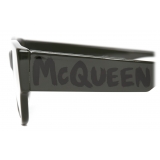 Alexander McQueen - Occhiali da Sole Rettangolari McQueen Graffiti - Kaki - Alexander McQueen Eyewear