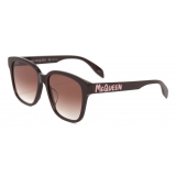 Alexander McQueen - McQueen Graffiti Square Sunglasses - Black White - Alexander McQueen Eyewear