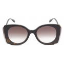 Alexander McQueen - Outstanding Lenses Sunglasses - Dark Havana - Alexander McQueen Eyewear