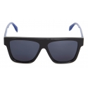 Alexander McQueen - Selvedge Flat Top Sunglasses - Black Blue - Alexander McQueen Eyewear