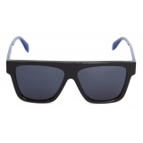 Alexander McQueen - Occhiali da Sole Selvedge con Parte Superiore Piatta - Nero Blu - Alexander McQueen Eyewear