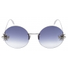 Alexander McQueen - Occhiali da Sole Jewelled Spider Rotondi - Rutenio - Alexander McQueen Eyewear