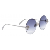 Alexander McQueen - Spider Jeweled Round Sunglasses - Ruthenium - Alexander McQueen Eyewear