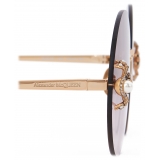 Alexander McQueen - Occhiali da Sole Jewelled Spider Rotondi - Oro Viola - Alexander McQueen Eyewear