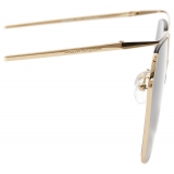 Alexander McQueen - The Cut Square Sunglasses - Brown Gold - Alexander McQueen Eyewear