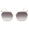 Alexander McQueen - Occhiali da Sole The Cut Squadrati - Marrone Oro - Alexander McQueen Eyewear