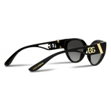 Dolce & Gabbana - DG Crossed Sunglasses - Black - Dolce & Gabbana Eyewear