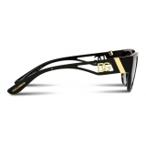 Dolce & Gabbana - DG Crossed Sunglasses - Black - Dolce & Gabbana Eyewear